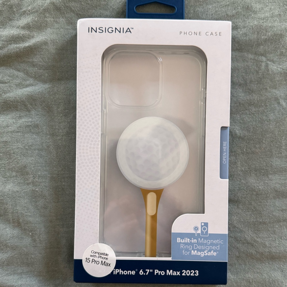 Insignia Clear MagSafe Case – iPhone 15 Pro Max (New!) with Golf ⛳ Design